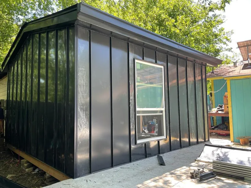 Black standing seam metal wall panels for Metal Roof Installation in Alpharetta